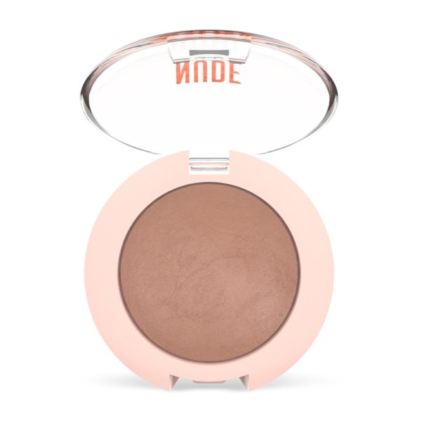 Baked eye shadow that delivers a matte finish with high pigment and soft and satiny texture. It creates a natural and charming look all day long