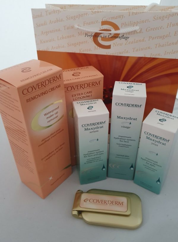 Coverderm Maxydrat skin care kit for dehydrated normal skin