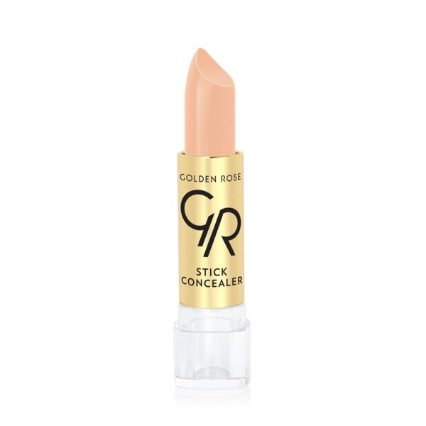 A stick concealer that covers the blemishes and lightens up the area around the eyes