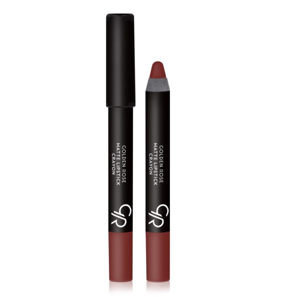Matte Lipstick Crayon with a velvety matte and soft formula and high coverage. Moisturisers and Vitamin E in the formula, nourish lips and prevents drying. No parabens added and dermatologically tested