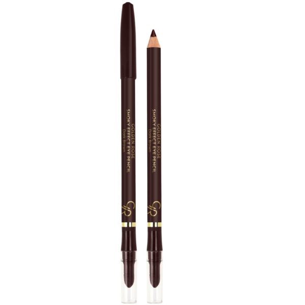 A practical pencil with a soft tip and a sponge applicator to spread the eye pencil to give a smoky eye makeup effect
