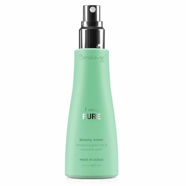 The Crème Shop's beauty water has several functions:

Tone skin
Priming spray for makeup
Setting spray for makeup
Hydrate skin throughout the day over bare skin or makeup