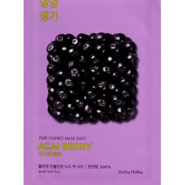 Vitaminizing sheet mask with acai berries, softens the skin, due to the content of natural acids, acting as a gentle exfoliation. Mask returns the brightness to the skin and fulfills it with vitamins, moisturizes and gives it elasticity, and enhances the local immunity of the skin. The mask has an ultra thin basis that provides a tight contact with the skin and a better penetration of useful components in sheet mask