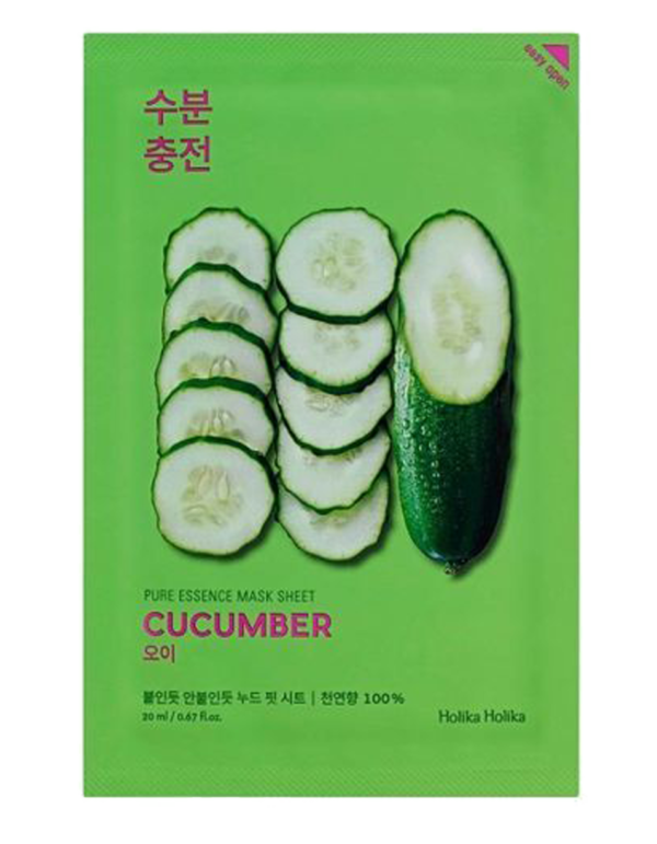 Sheet mask with cucumber extract pleasantly cools, moisturizes and soothes sensitive skin. It helps reduce inflammation, charges the skin with moisture, thereby smooths out wrinkles and increases skin elasticity. The mask has an ultra thin basis that provides a tight contact with the skin and a better penetration of useful components in sheet mask